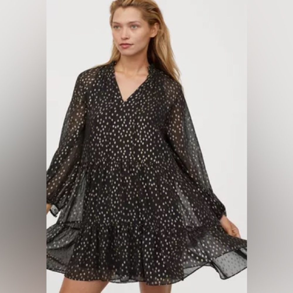 H&M dress. Black and gold. US size 4.